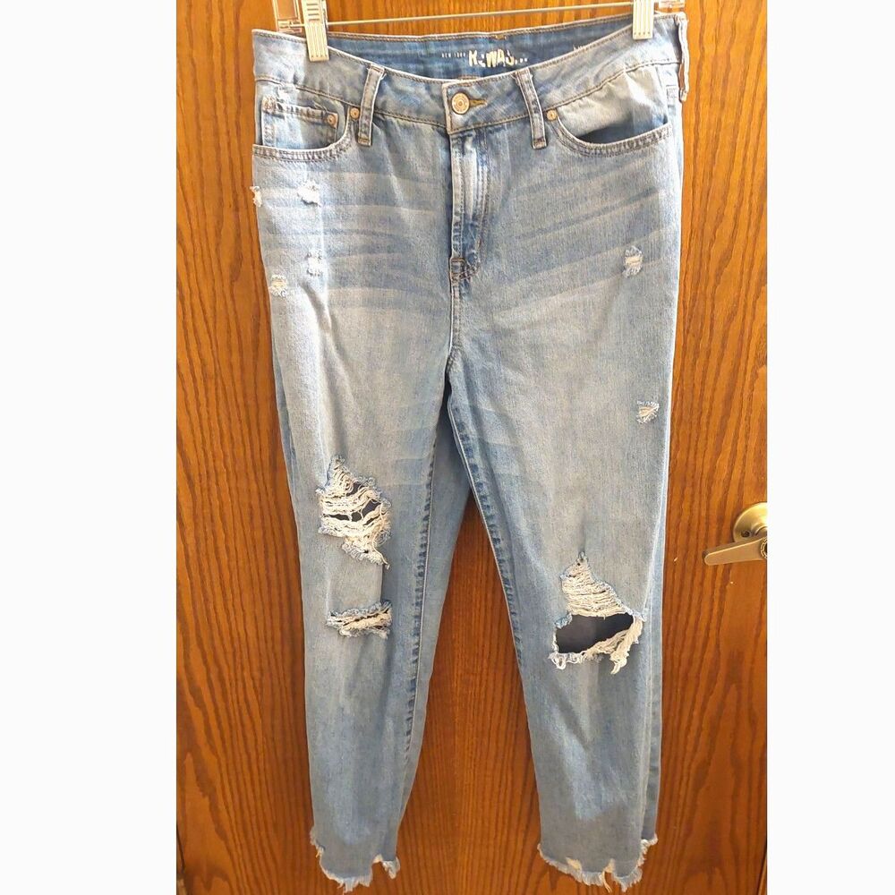 REWASH Vintage Redline Women's 11 (30) Light Wash Distressed Ankle Skinny Jeans